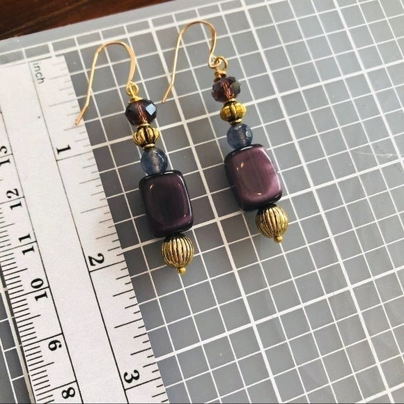 Sterling Silver Earrings w 14k Gold Vermeil Handmade in NC - Picture 5 of 8